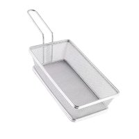 Magideal - Cesta Para Freír De Acero Inoxidable, Cesta Para Servir Freír, Colador De Alimentos Resistente, Cesta Para Freír Multifuncional Para Patatas, Freír En A