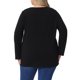 thumbnail image 3 of Agnes Orinda Blusas de Talla Grande para Mujer de Manga Larga con Cuello Cuadrado, Sueltas y Plisadas, Túnicas de Ajuste Holgado 2X Negro, 3 of 6