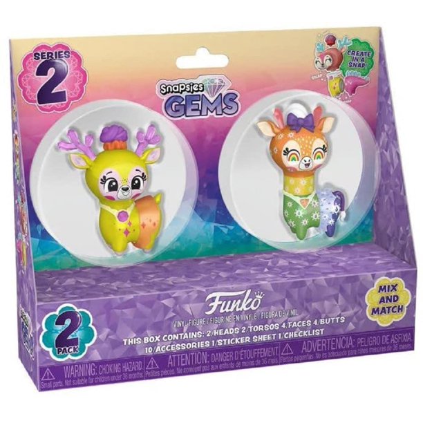 Gemas de chocolate Funko Snapsies W3, paquete de 2 unidades (Pascua), limón y arcoíris