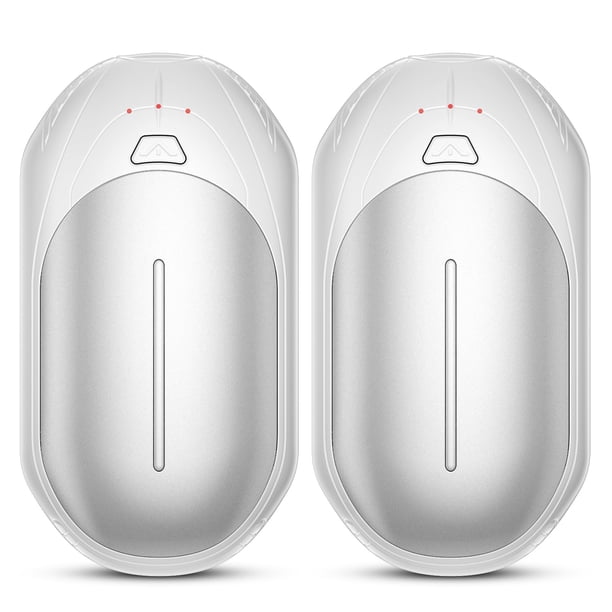 Calentadores de manos UNIHAND AI recargables, 6000 mAh, paquete de 2 unidades, color blanco
