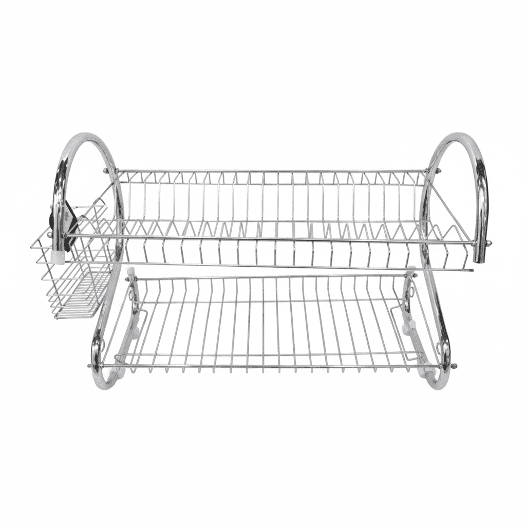 Genérico - Secaplatos Escurridor De 2 Niveles - Cromado Premium