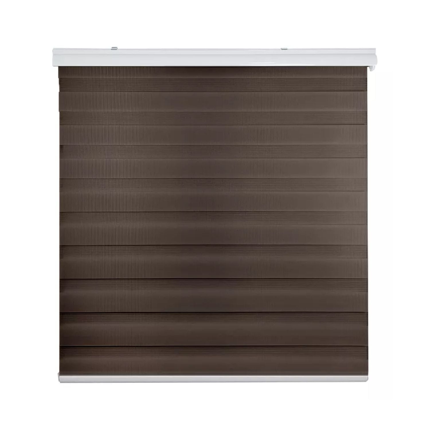 Importclick - Cortina Roller Duo Zebra Día Y Noche Café Oscuro 80x200 Cm