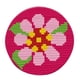 thumbnail image 3 of Latch Hook Kits Alfombra redonda Fabricación del paquete para principiantes adultos Flor rosa, 3 of 5