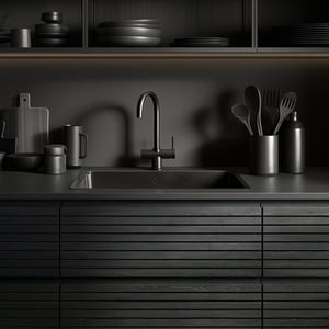 Masisa - Revestimiento Micro Ripado 32 Roble Antracita 2480X218Mm