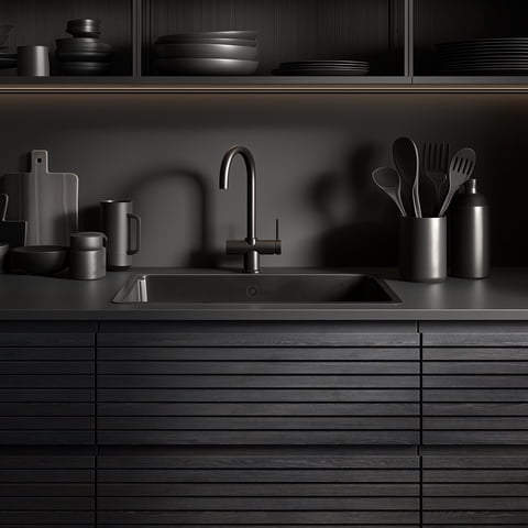 Masisa - Revestimiento Micro Ripado 32 Roble Antracita 2480X218Mm