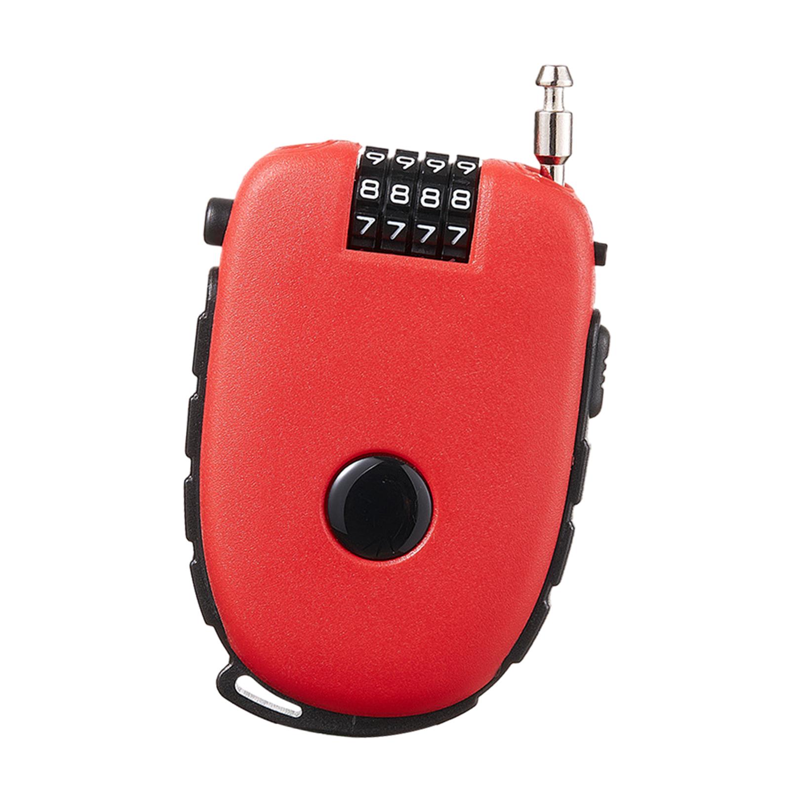 Magideal - Cerraduras De Cable De Acero, Piezas De Bicicleta, Cerraduras Telescópicas Multiusos Portátiles De Alambre De Acero