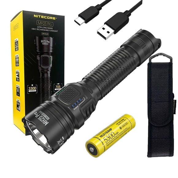 Linterna Nitecore MH25 PRO de largo alcance de 3300 lm con USB-C