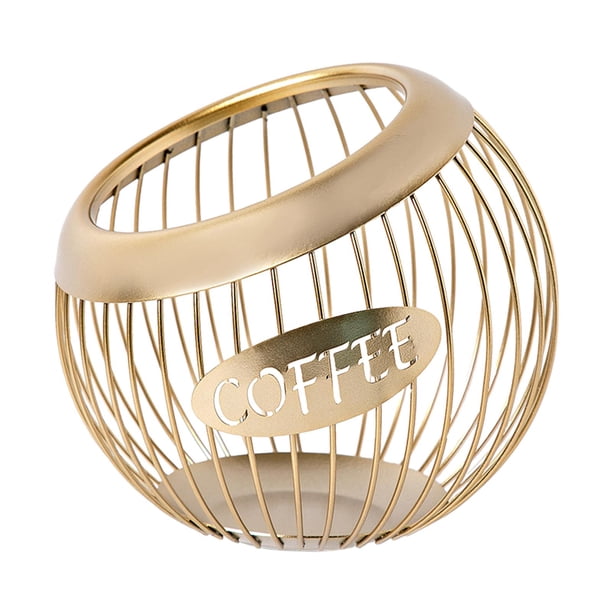 Soporte para cápsulas de café, contenedor de dulces para aperitivos, soporte para cápsulas de café expreso multiusos duradero, organizador de escritor oro