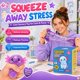 thumbnail image 5 of Juguete de Apretar JKQUPHMZR Axolote con Purpurina Púrpura 8,5 cm, 5 of 8