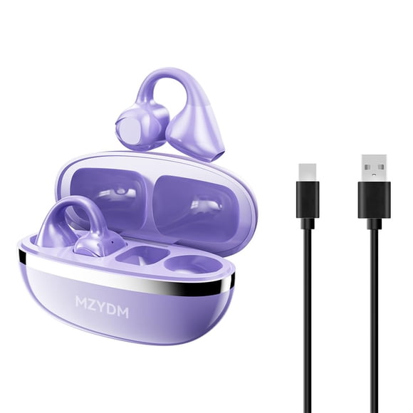 Audífonos MZYDM Bluetooth 5.4 con Clip Violeta Impermeables