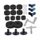 thumbnail image 1 of 23 Piezas De Accesorios De Repuesto Para Platillos, Fieltros Para Soportes De Platillos Para Piezas De Percusión, Color Negro, 1 of 5
