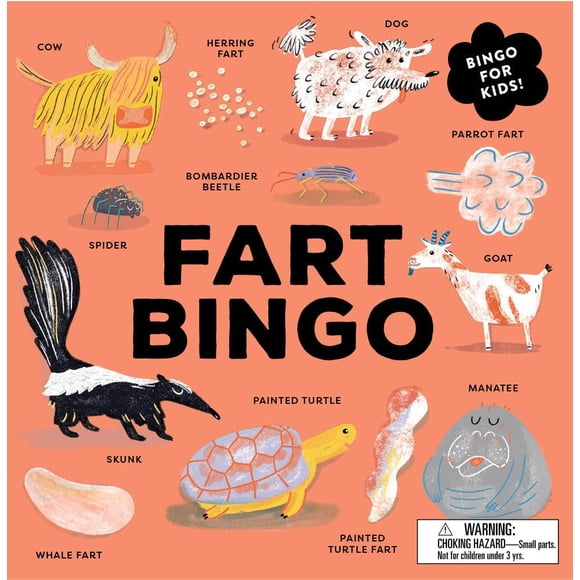 Juego de bingo Laurence King Fart Bingo para toda la familia, 3+ años