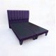 thumbnail image 1 of Cama 2 Plazas Con Respaldo y bases divididas de 150 X 190cm Tapizada en Lino Morado Oscuro, 1 of 5