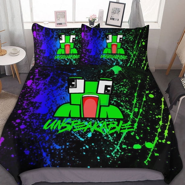 Unspeakable 3-Piece Bedding Set Warm And Comfortable Soft Duvet Cover Bed Set for Boys Girls Kids Adult Bedroom All Season