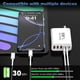 thumbnail image 3 of Cargador USB C Hibiker, 65 W, 6 puertos, PD+QC Power, blanco, 3 of 7