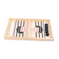 Magideal - Juego De Mesa De Hockey Sobre Hielo Clásico De Madera Con Disco Rápido, Prueba Tu Velocidad Y Precisión, Ideal Para Fiestas De Niños, Adultos Y Niños S