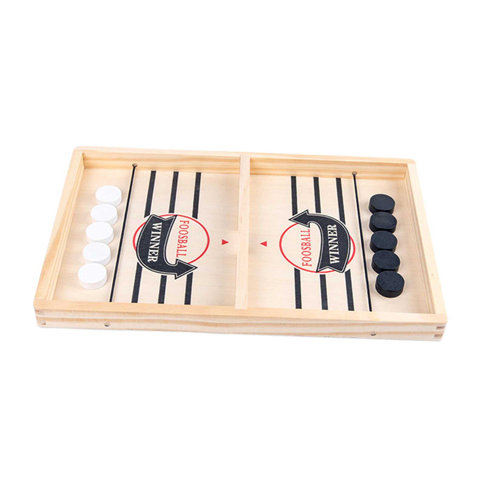 Magideal - Juego De Mesa De Hockey Sobre Hielo Clásico De Madera Con Disco Rápido, Prueba Tu Velocidad Y Precisión, Ideal Para Fiestas De Niños, Adultos Y Niños S