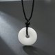 thumbnail image 1 of Handmade Braided Necklace with Natural Stone Peace Buckle - Adjustable and Stylish, 1 of 5
