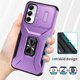 thumbnail image 5 of Funda Armada para Samsung Galaxy A05S con Tapa Deslizante y Soporte Magnético Giratorio Morado, 5 of 5