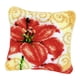 thumbnail image 1 of Latch Hook Kits Funda De Almohada Funda De Cojín Kit De Fabricación 17x17 "Flor Roja, 1 of 5