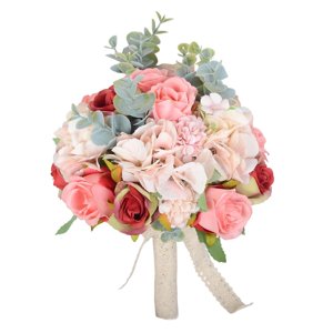 Bothyi - Ramo De Dama De Honor Centro De Mesa Hecho A Mano Flores Artificiales Para Decoración De Boda Estilo E