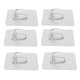 thumbnail image 3 of Colgador de ropa pegajoso adhesivo de gancho de pared traceless 70x70mm plata -6pcs, 3 of 5