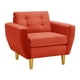 thumbnail image 2 of Sofa Bote 1c Felpa 01 Naranja, 2 of 6