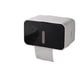 thumbnail image 1 of Portador de papel higiénico impermeable al aire libre para el baño - dispensador de tejido de plástico a prueba de mascotas montado en adhesivo completo, rollo de papel higiénico (negro 21 *, 1 of 3