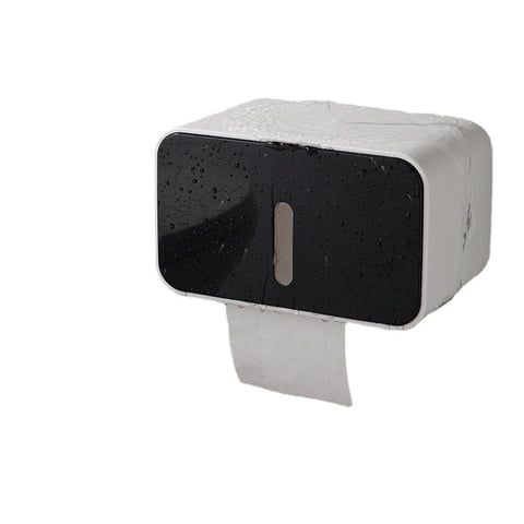 Xusx111 - Portador De Papel Higiénico Impermeable Al Aire Libre Para El Baño - Dispensador De Tejido De Plástico A Prueba De Mascotas Montado En Adhesivo Completo, Rollo De Papel Higiénico (Negro 21 *
