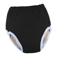 Ioensy - Pañales De Tela Reutilizables Para Adultos Envolturas Pantalones De Incontinencia Rápido A Prueba Negro