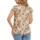 thumbnail image 3 of INSPIRE CHIC Blusa Floral de Mujer para el Día de San Valentín, Cuello Cuadrado Casual de Verano, Manga Corta de Chifón con Volantes, Talla M, Beige Rosa, 3 of 6