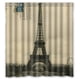 thumbnail image 1 of Cortina de ducha con diseño de la Torre Eiffel de París, juego de cortinas de baño con ganchos, tamaño 66 x 72 pulgadas, 1 of 3