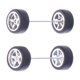 thumbnail image 2 of Piezas De Repuesto De Aleación De Ruedas A Escala 1/64 Para Modelos De Coches Coleccionistas RC Truck Argent, 2 of 5