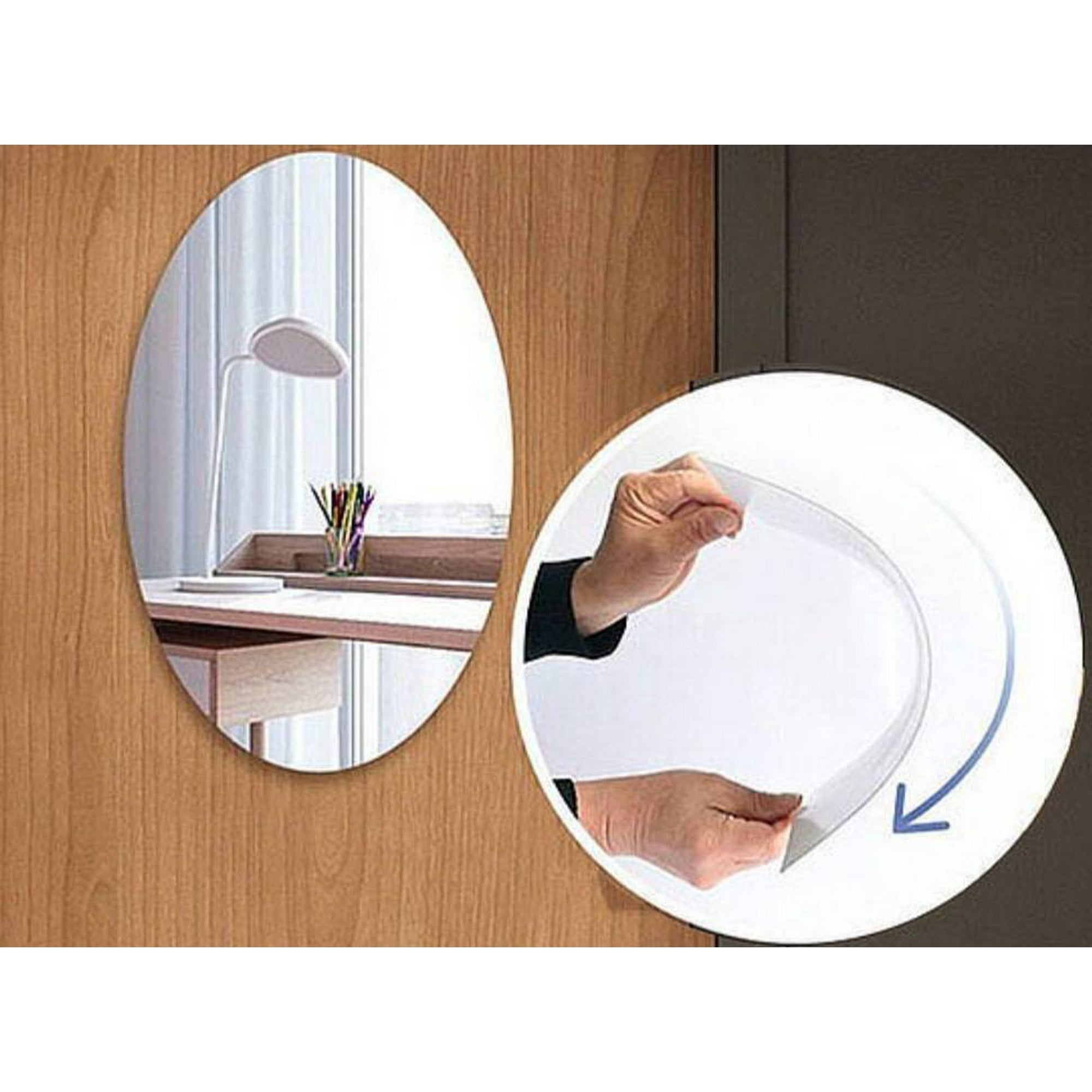 Mundo Eve - Espejo Adhesivo Ovalado (no Vidrio)