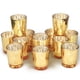 thumbnail image 1 of Portavelas Votive Volens de cristal dorado y mercurio, juego de 12, 1 of 7
