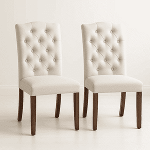 Klik Muebles - Pack De 2 Sillas De Comedor Acolchada Madera Elegance