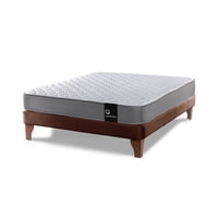 Latam Home - Cama Europea Zen Best Full 135X190 Cm Tela Chocolate