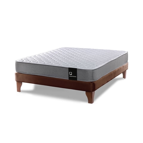 Latam Home - Cama Europea Zen Best Full 135X190 Cm Tela Chocolate