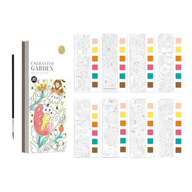 Libro De Pintura De Acuarela Para Niñas Y Niños, Juego De Arte, Recuerdo, Juego Para Colorear, Estilo C