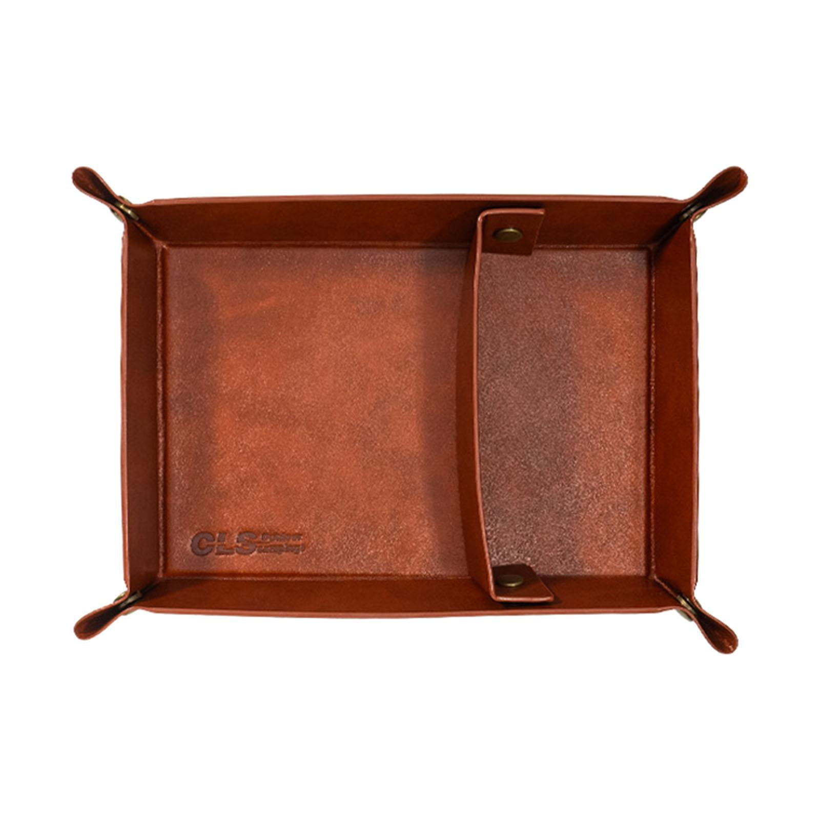 Caja Organizadora De Cuero Color Café Oscuro | Lider