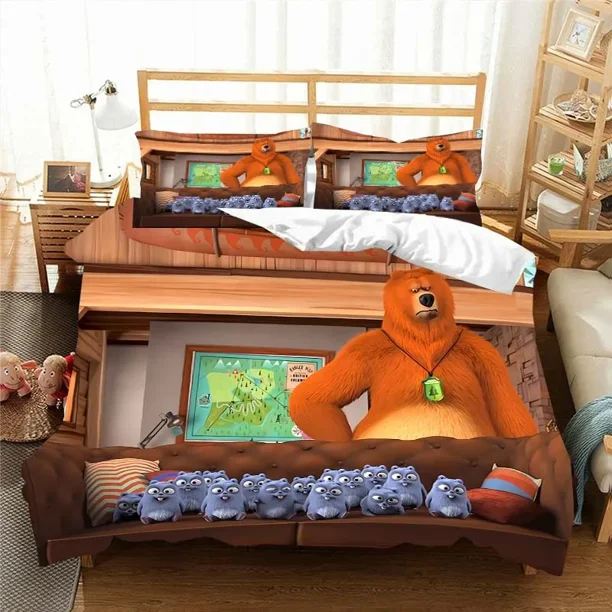 G-Grizzy and The Lemmings Bedding Set Duvet Cover Comforter Bed Single Twin Full Youth Kids Girl Boys Gift Bed Sheets Bed Sheets