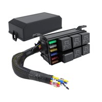 Ioensy - Caja De Relé De 12 V Resistente, Precableada, De Color Negro, Reemplaza A La De 6 Vías Para Barco, Marino, Automóvil, Estilo B