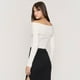 thumbnail image 2 of Chaleco Mujer Off Shoulder Full Zipper Ecru Corona, 2 of 5