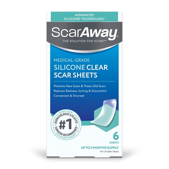 Láminas de silicona para tratamiento de cicatrices ScarAway Advanced x6