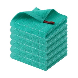 Paños De Cocina Homaxy, 100% Algodón, Rizo, 30 X 30 Cm, Paquete De 6