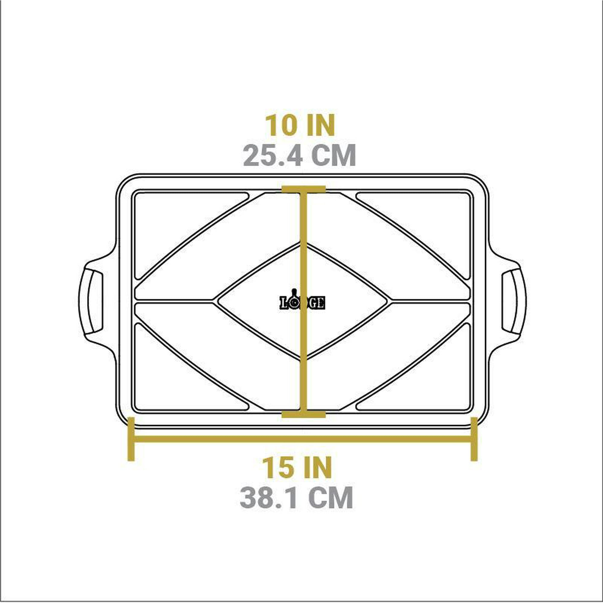 Lodge - Molde Para Hornear Hierro Fundido 40 X 27 Cm