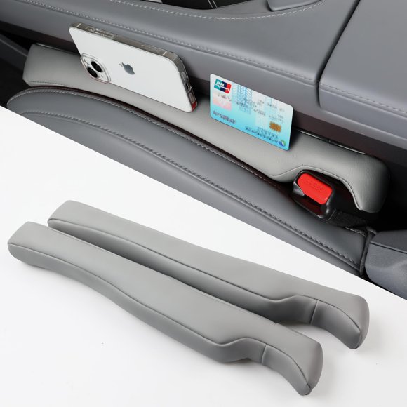 Relleno de hueco para asiento de coche POKSRI 2 unidades 3,5-6 cm Gris cuero