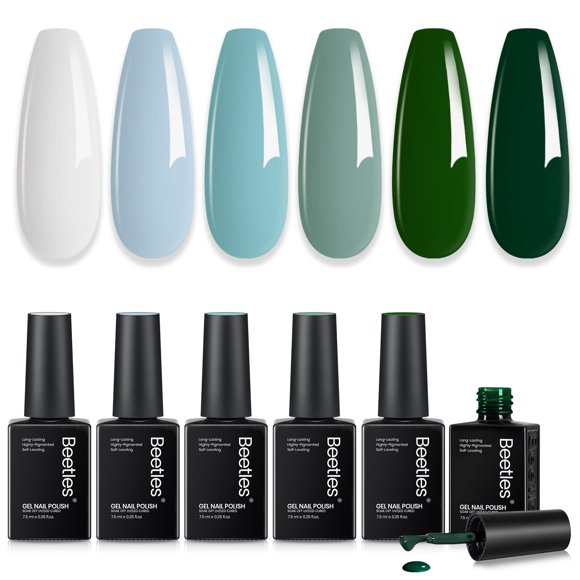 Set de esmaltes de gel Beetles – 6 colores, sin HEMA ni TPO
