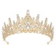 thumbnail image 1 of Semato Gold Crown for Women Baroque Vintage Gold Tiaras, 1 of 3