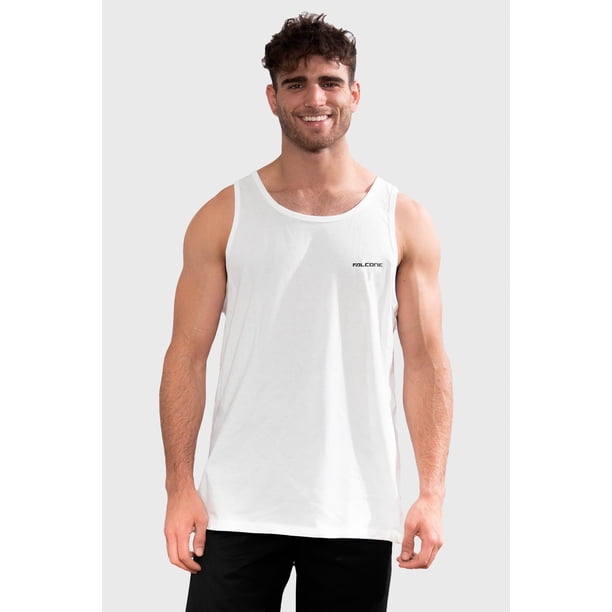 Polera Orgánica Sin Mangas Classic V2 Blanco Hombre Falcone